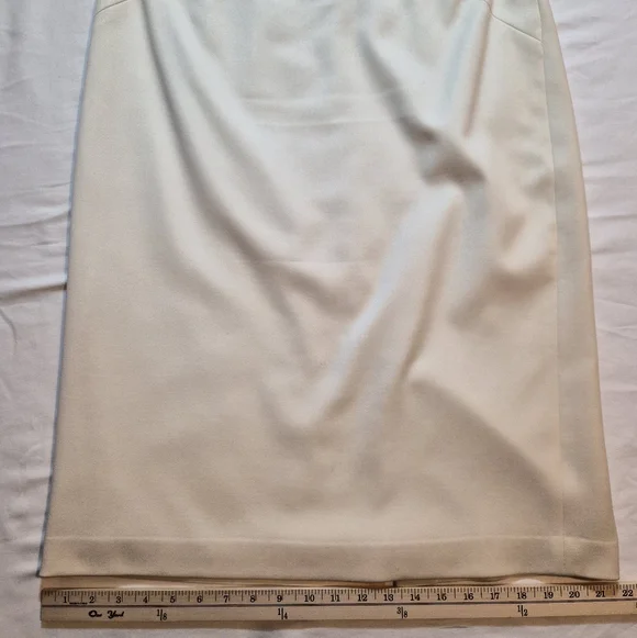 Talbots Ivory Seasonless Wool Blend Pencil Skirt Career Size 14P - Picture 7 of 7
